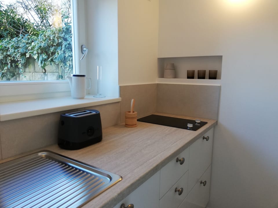 Kitchen with seaview window