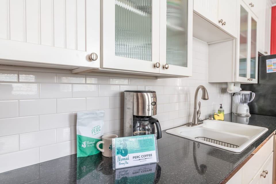 Enjoy a sample of Mermaid Morning Bliss coffee and pick up a bag before you leave the island!  Mermaid Morning Bliss coffee is sold at Seaside Sister gift shop.