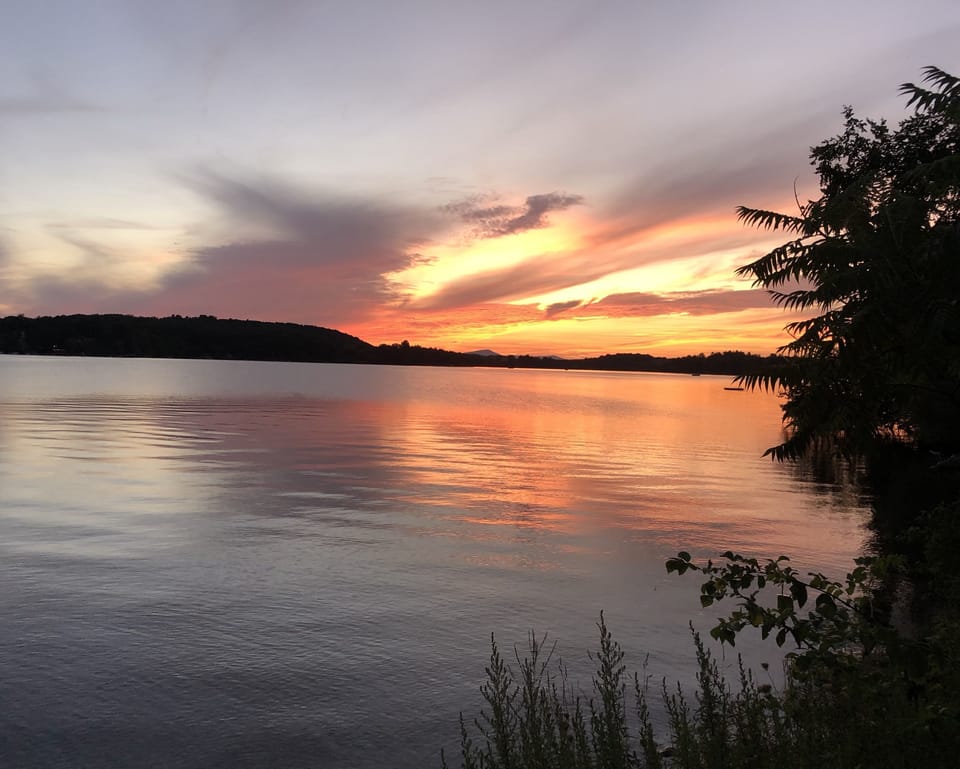 Sunset from eastern shore
