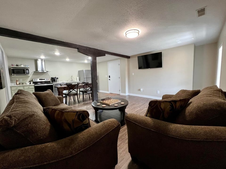 Living room - open concept style to kitchen