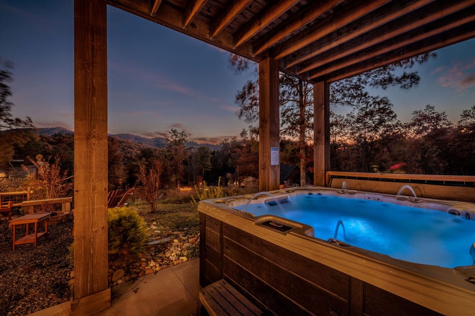 Relax while enjoying the view from the hot tub!