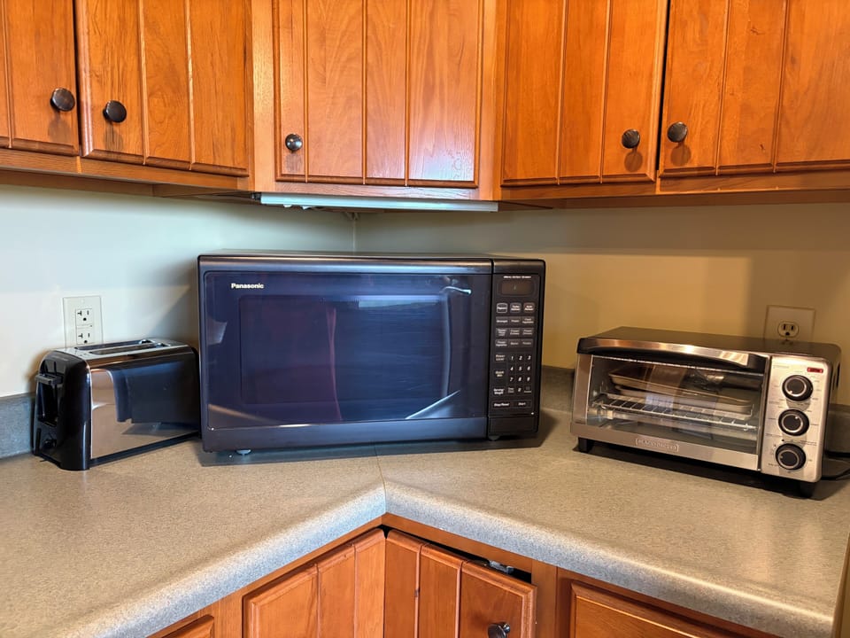 Toaster, microwave, and toaster oven 