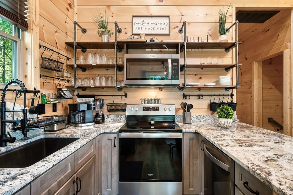 Fully stocked kitchen
