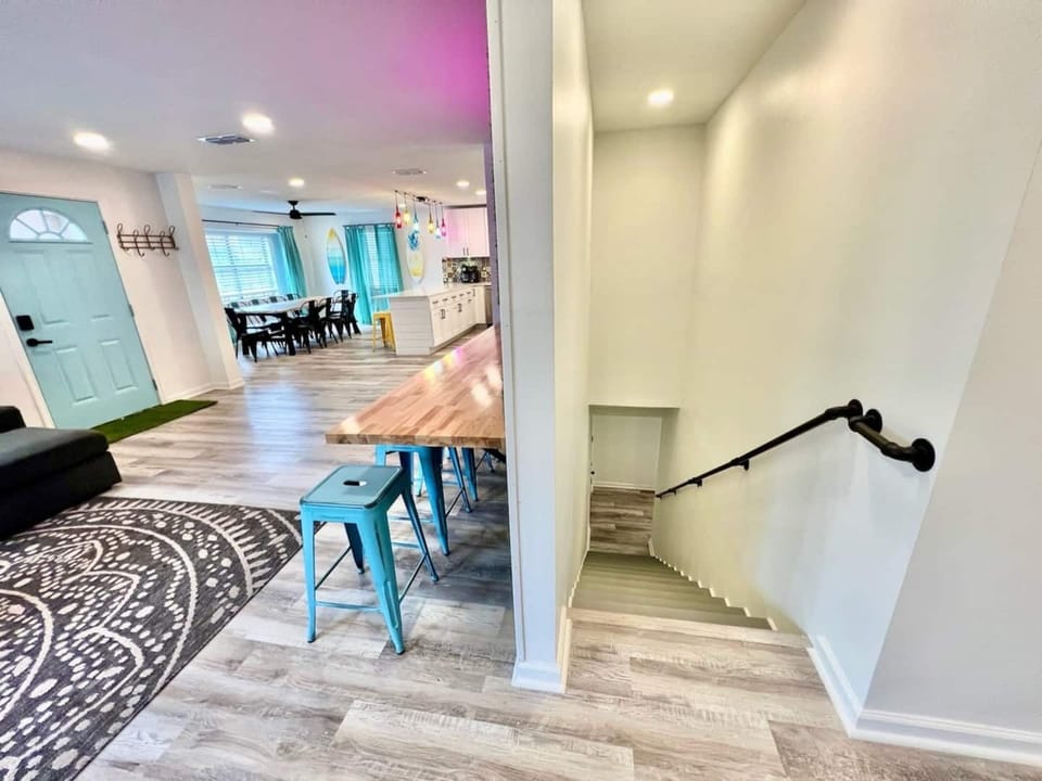 Indoor staircase connecting all levels of the home