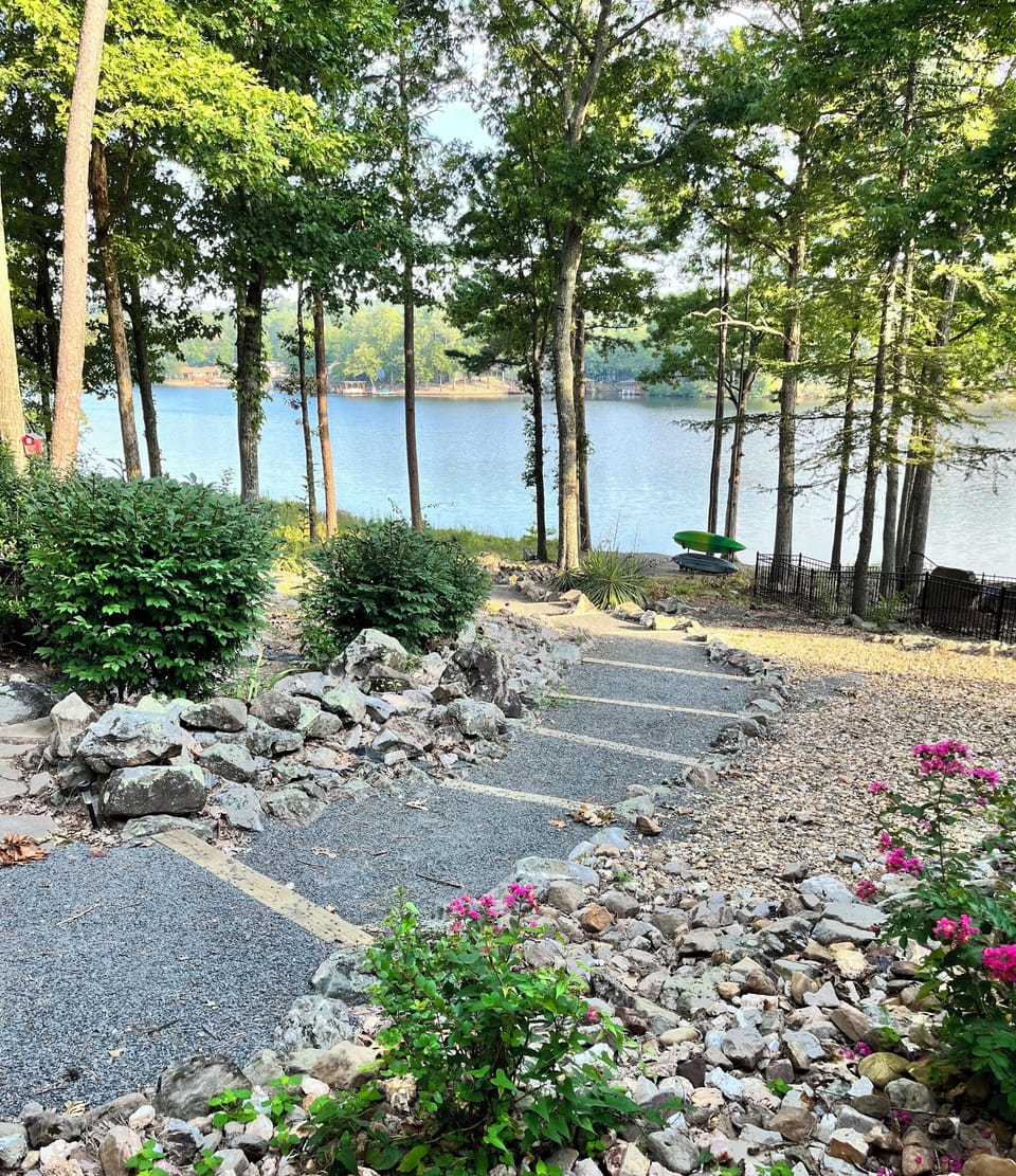 Amazing views throughout the home! Short beautiful walk to waters edge to kayaks