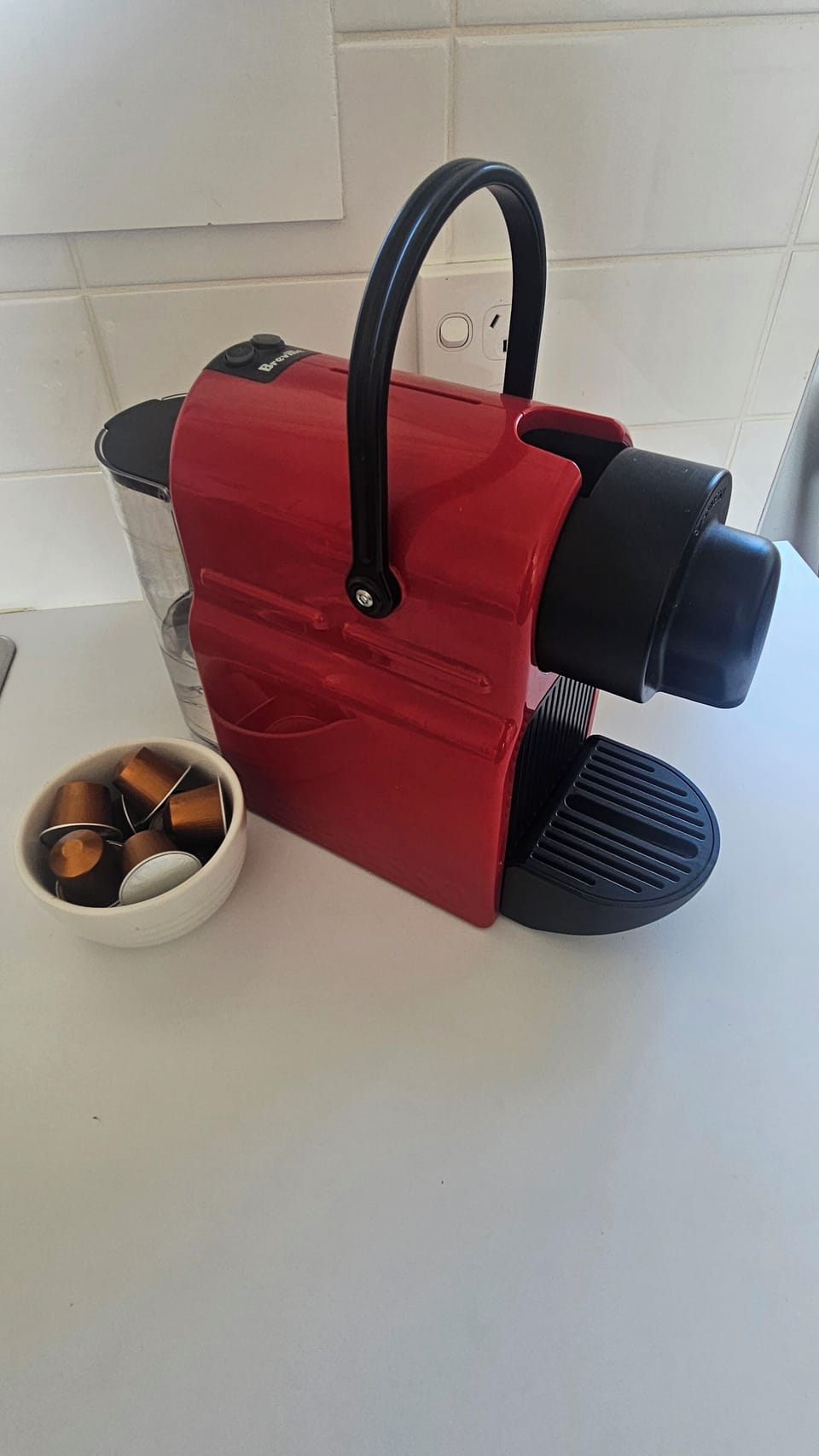 Nespresso Pod Coffee Machine.   Some pods supplies