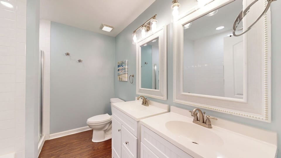 Primary Bathroom with His and Hers Vanity