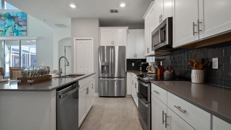 Gorgeous Kitchen Area with Barstool Seating