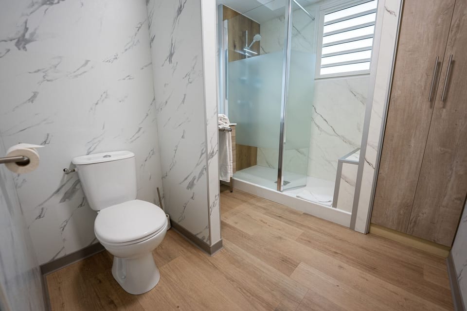 Bathtub, free toiletries, hair dryer, towels