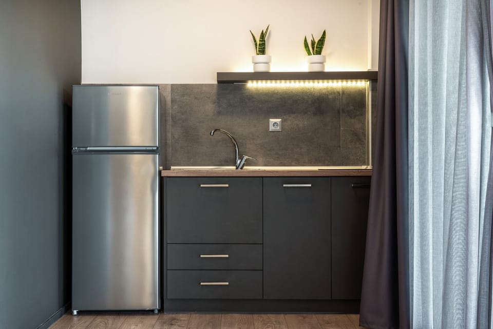 Superior Apartment | Private kitchenette | Fridge, stovetop, electric kettle, toaster