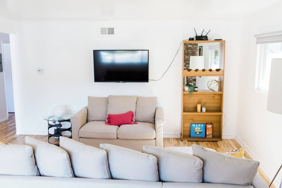 Living room equipped with 4K Roku Smart TV