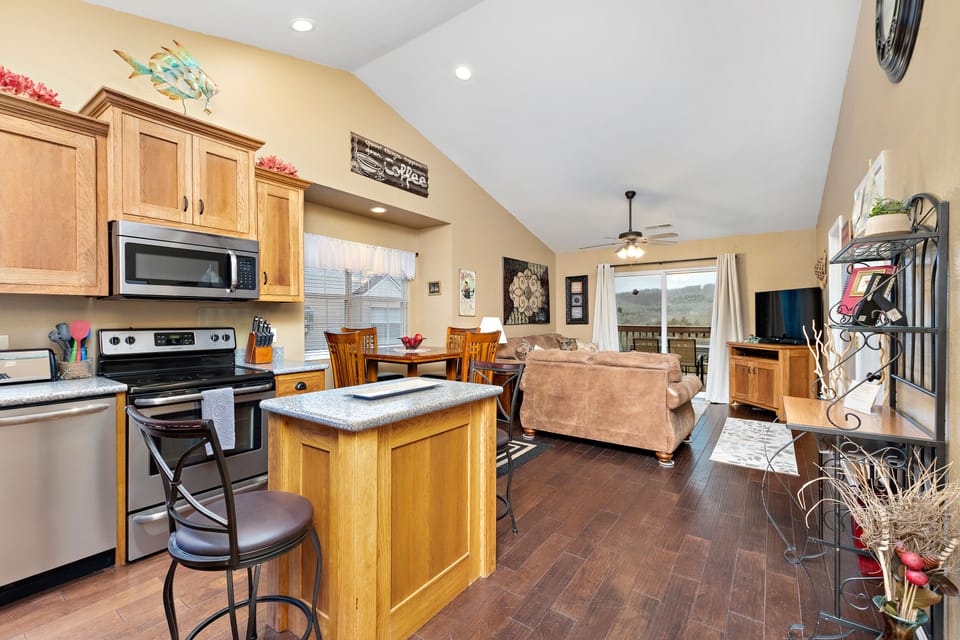 Kitchen and main living areas