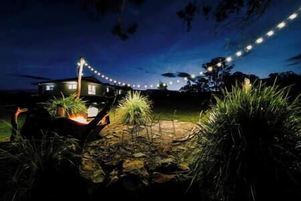 The firepit at night