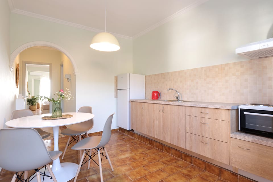 Apartment, 1 Bedroom | Private kitchen | Full-size fridge, stovetop, coffee/tea maker, electric kettle