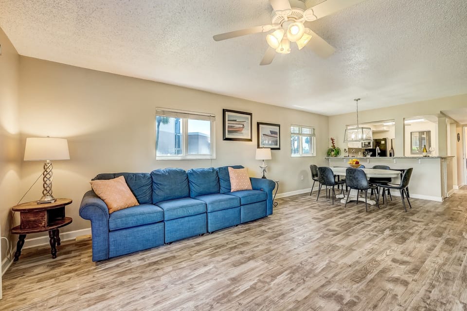 Spacious living room with plenty of natural light!