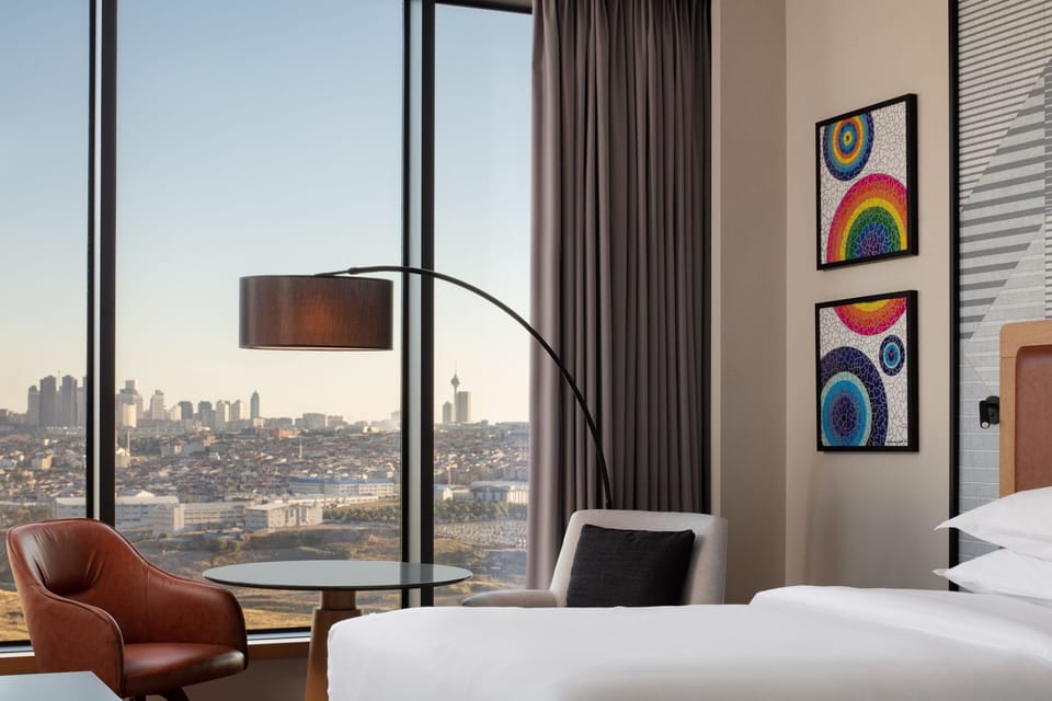 Premium Room, 2 Twin Beds, City View (Corner) | Minibar, in-room safe, desk, iron/ironing board
