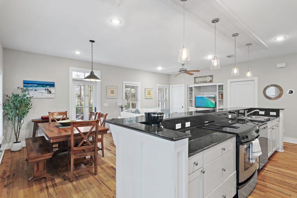 Enjoy home-cooked meals in our fully equipped kitchen—your home away from home.