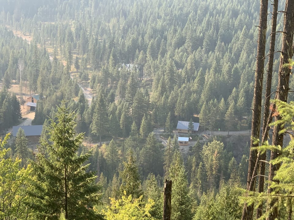 Cabin from the hill above