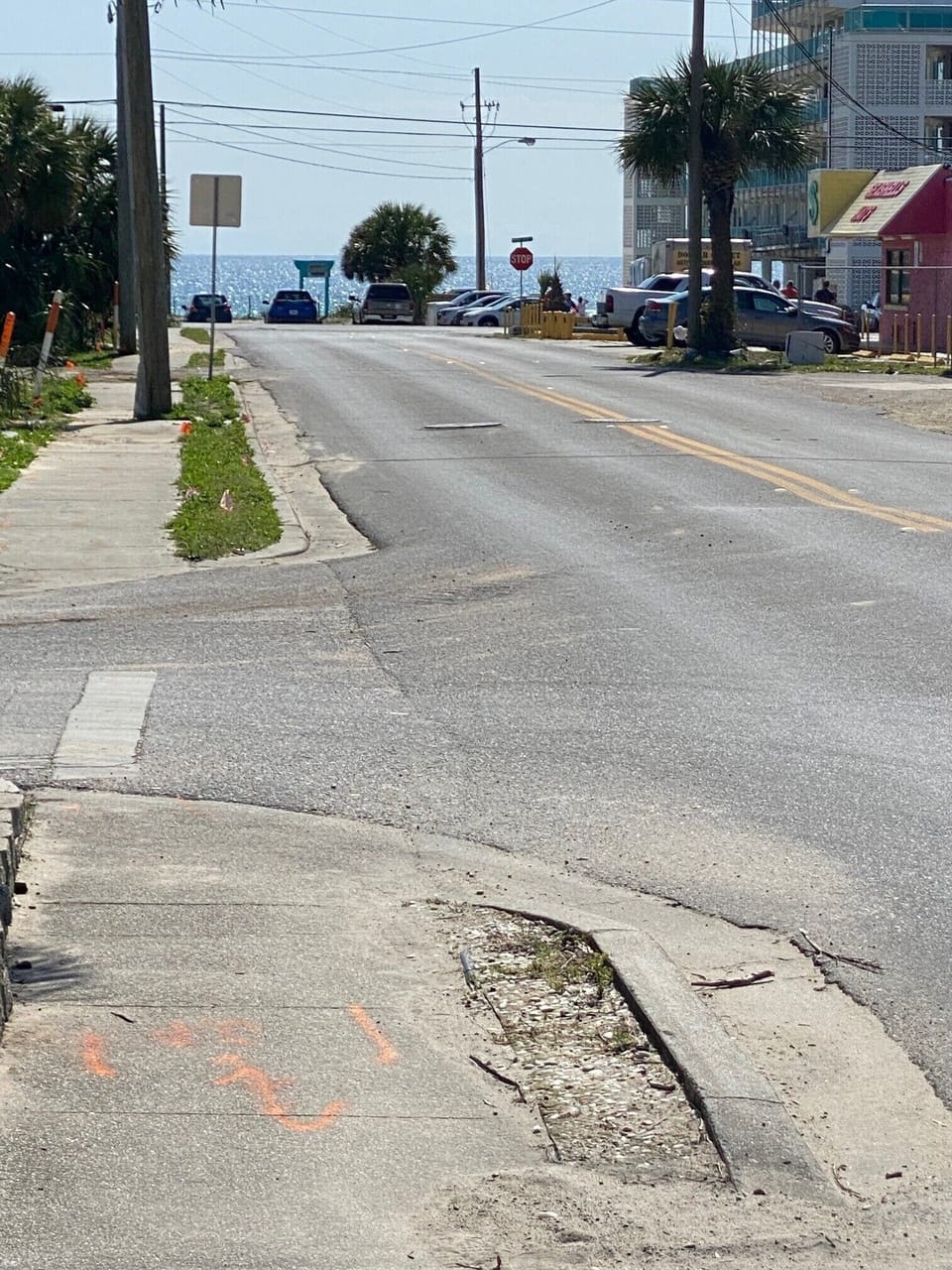 Ocean View from corner of property
