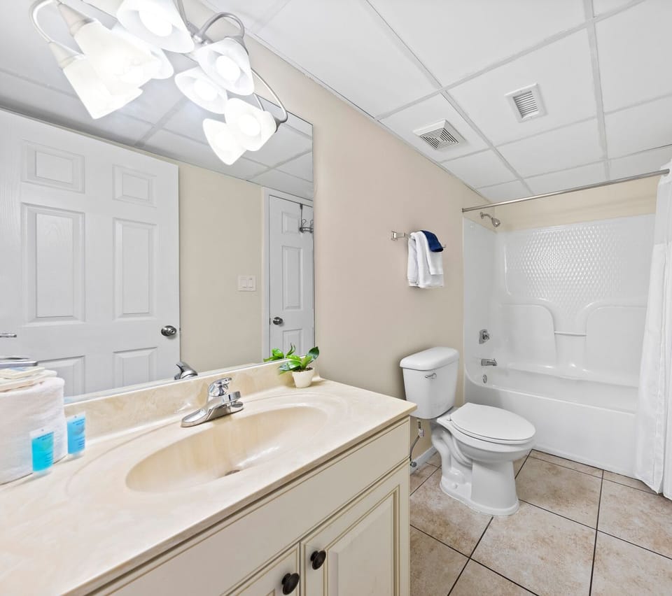 Second Bathroom with access from the hallway or the second bedroom
