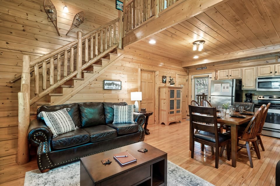 Head upstairs to the open loft
