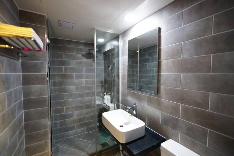Standard Double Room | Bathroom | Shower, free toiletries, hair dryer, slippers
