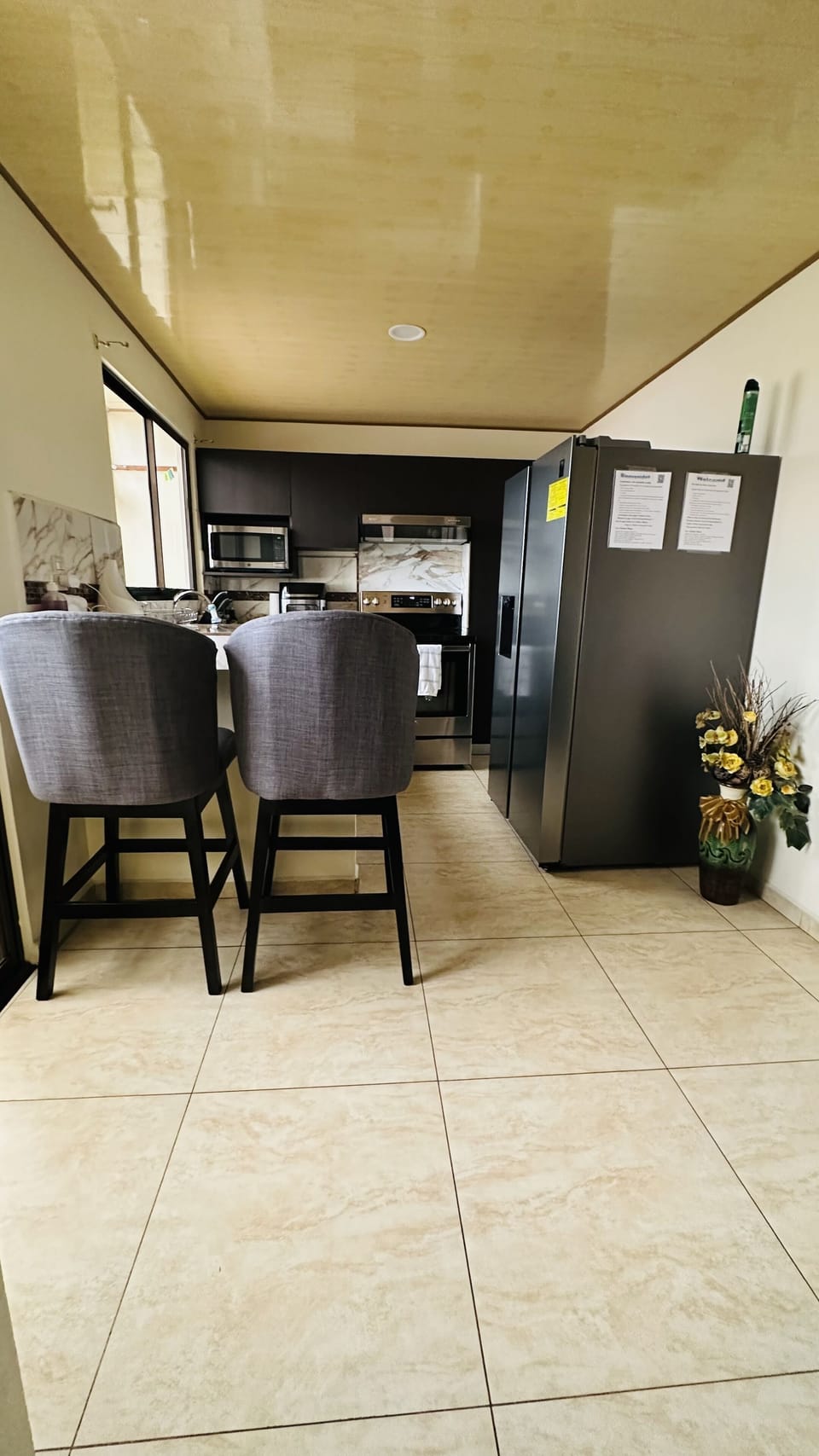 Deluxe Apartment, 2 Bedrooms, Air conditioning (Entire Two-Bedroom Apartment for 4) | Private kitchen | Full-size fridge, microwave, oven, stovetop