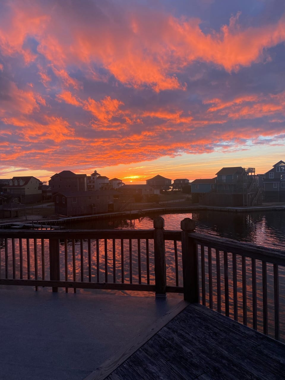 Winter sunset from Main deck.