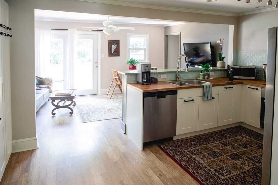 Family room off kitchen.