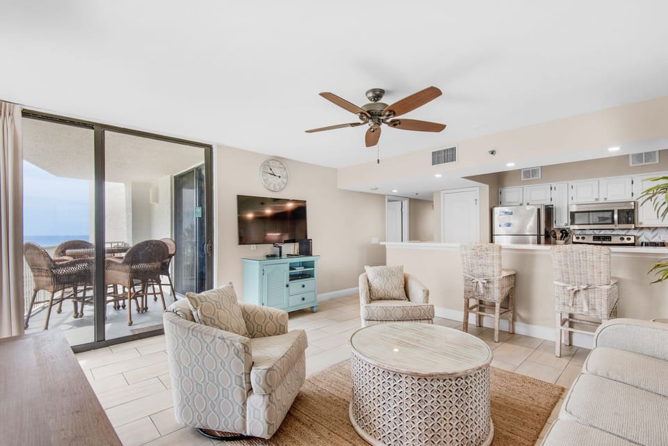 Living room with flat screen TV