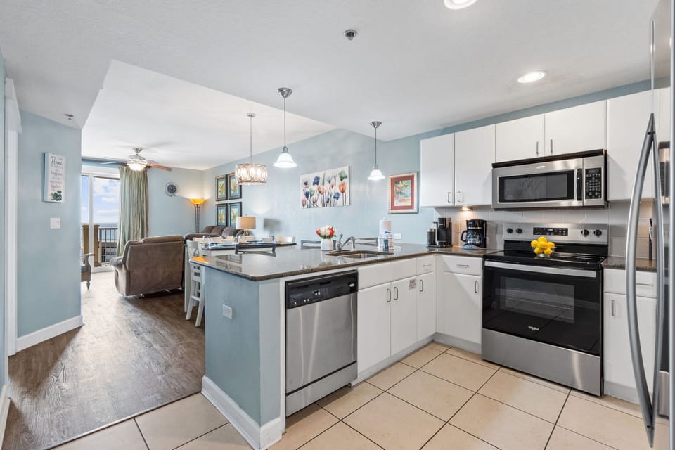 Full Size Kitchen with Bar Seating