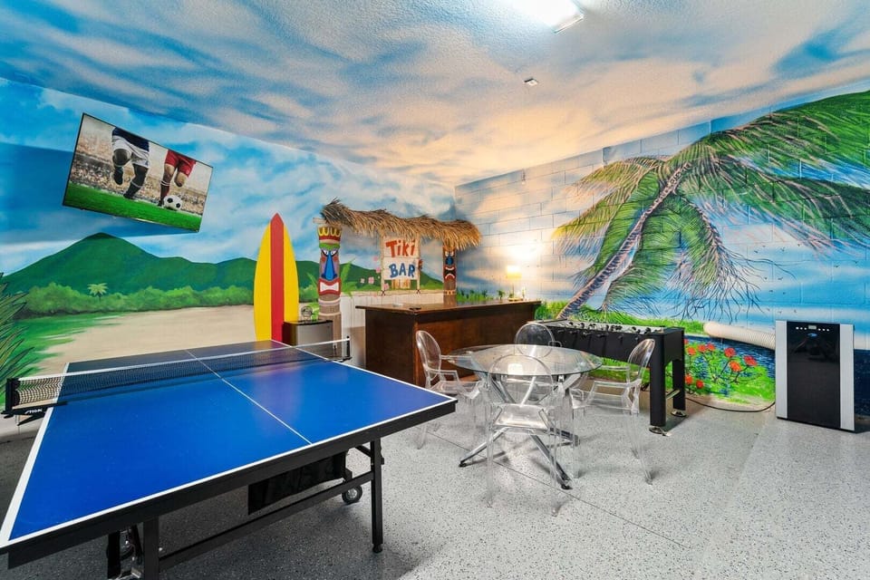 In need of more entertainment? There is a Tiki Bar themed game room!