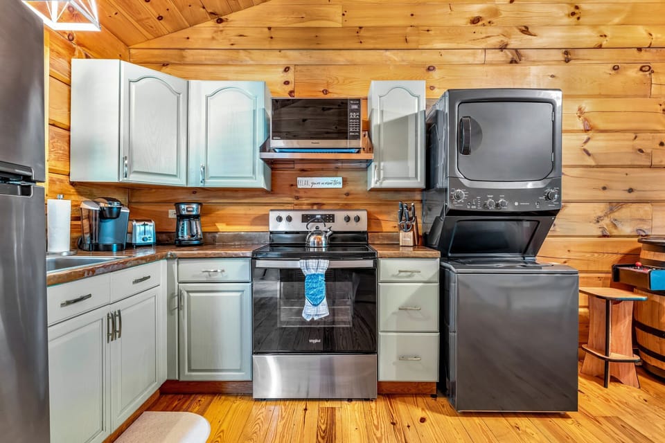Newly installed washer and dryer