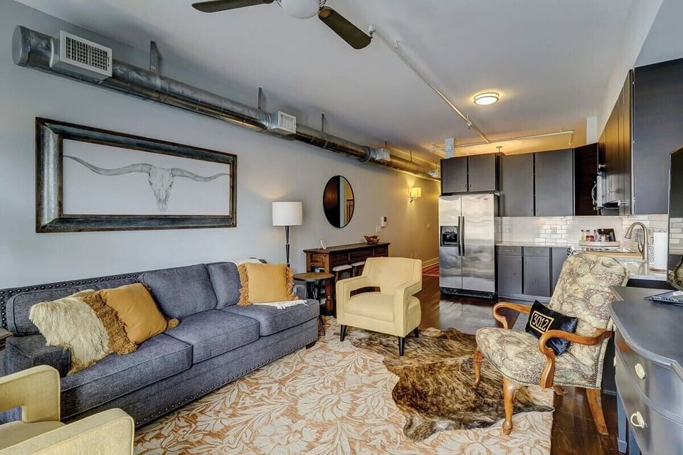 Our living room with a pullout sofa