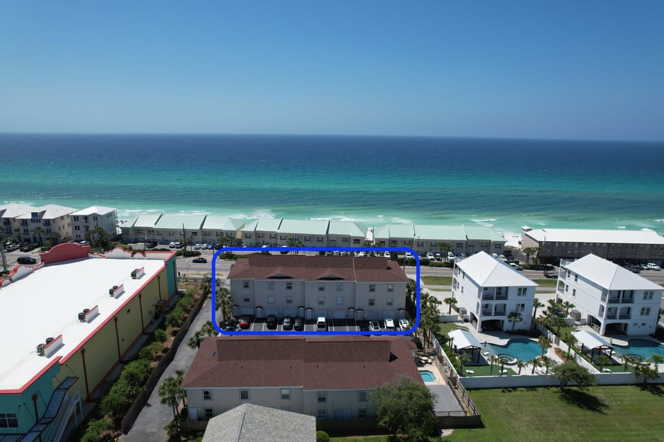 Directly across the street from the beach!