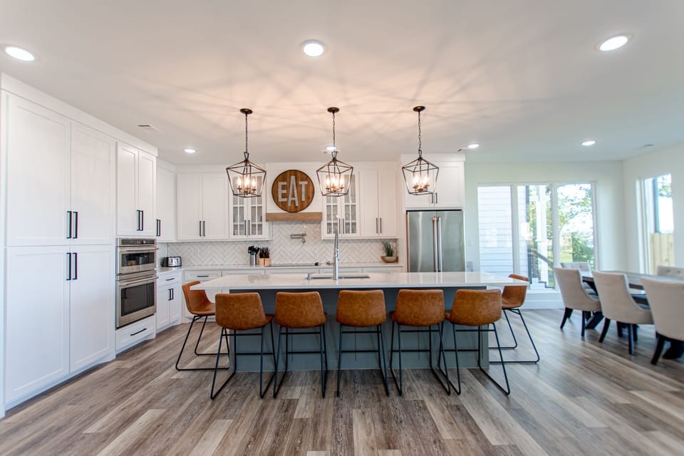 Large kitchen with huge island 