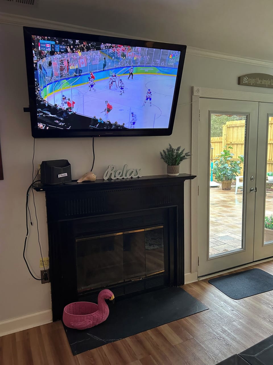 Large TV ready for streaming! 