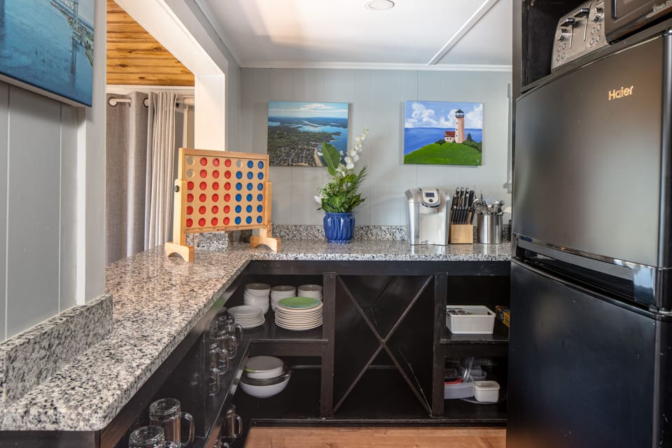 The Flamingo House Experience | Private kitchen | Full-size fridge, microwave, oven, stovetop