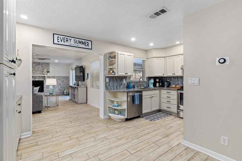 Open kitchen and living area perfect for entertaining