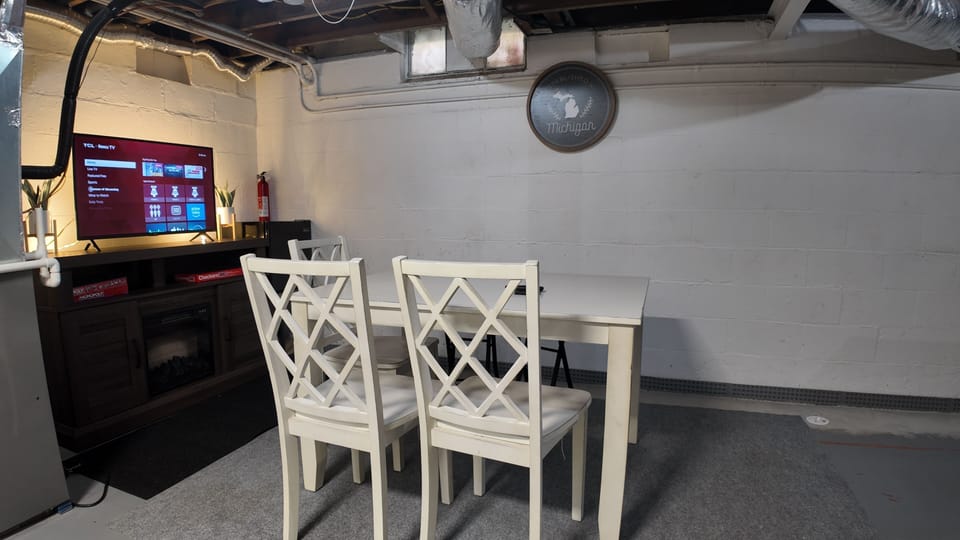 Extra dining nook in the basement.
