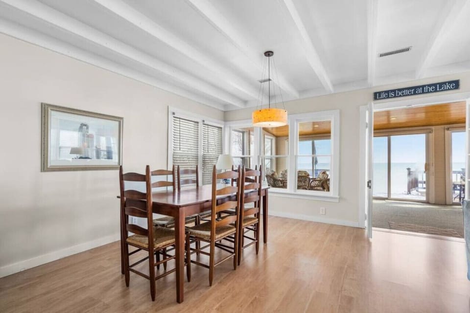 Dining room ready for a family dinner
