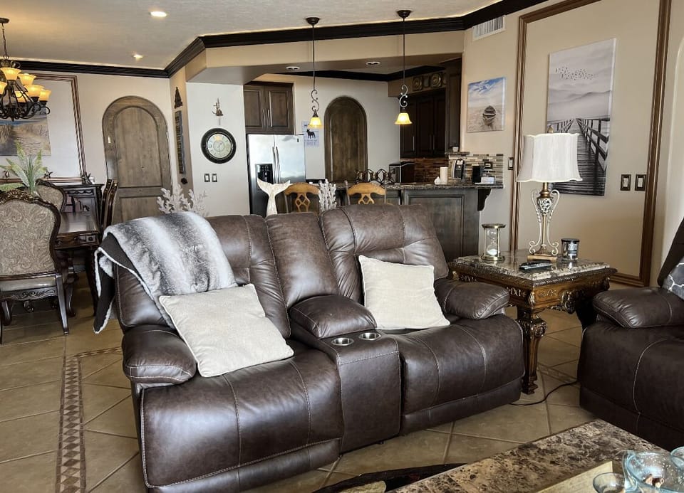 Living Room / Powered Leather Couches 