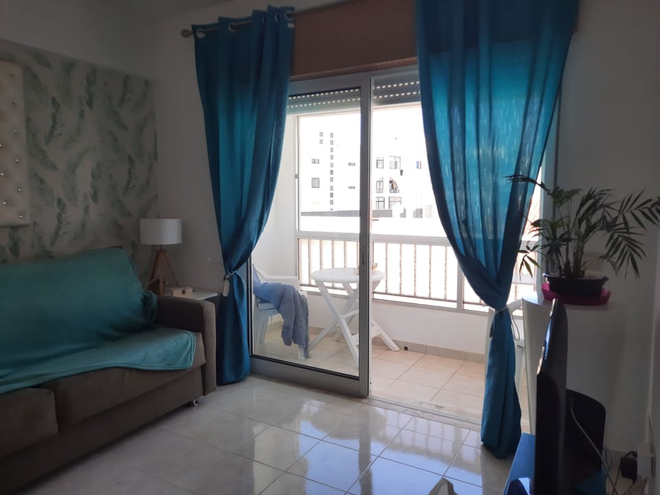 living room and balcony