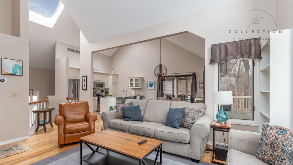 You won't feel left out from the group with this open concept living room and dining room