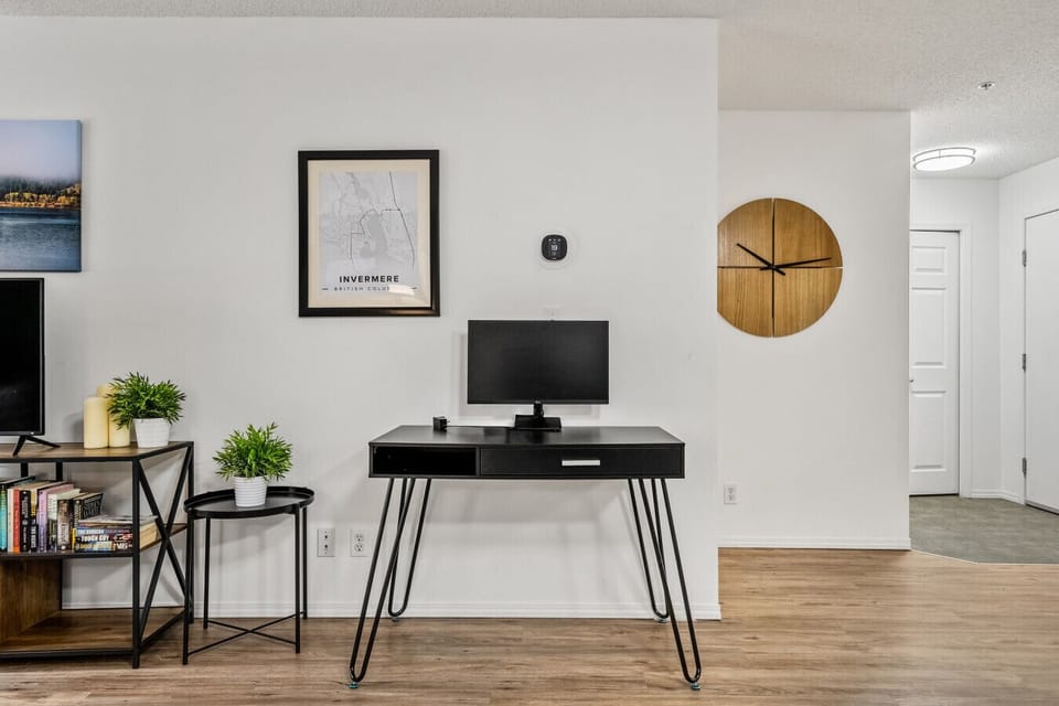 Dedicated workstation in the main living area.