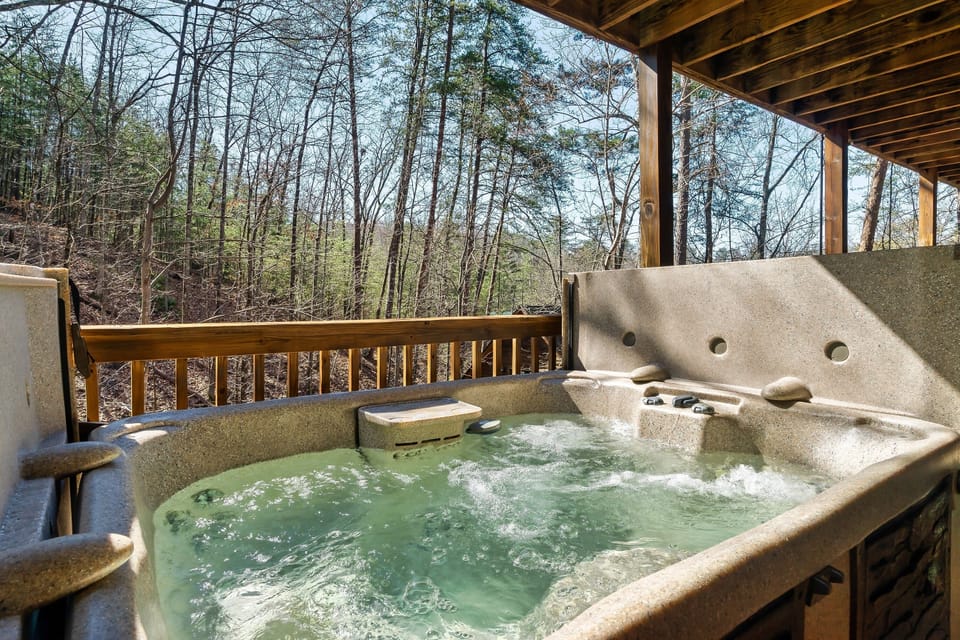 HOT TUB!! Located on lower deck off the game room.