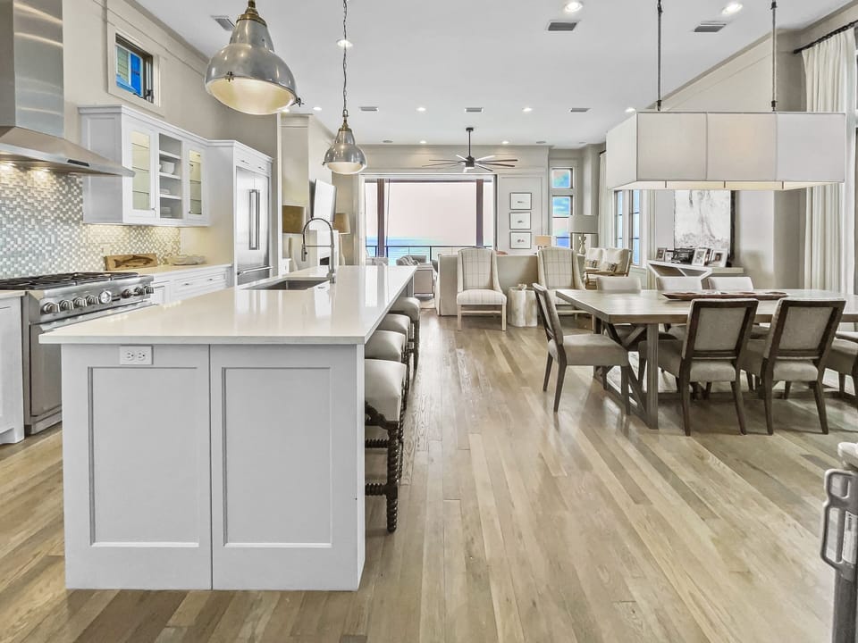 2nd Floor | Living Room & Kitchen | Beautiful Ocean Views