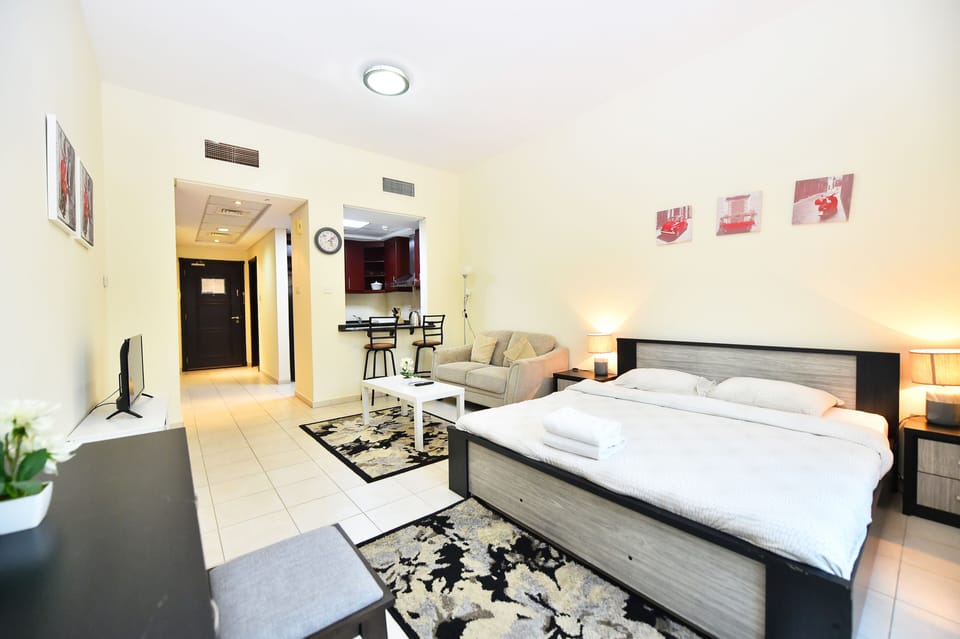 Studio | Individually decorated, individually furnished, desk, laptop workspace