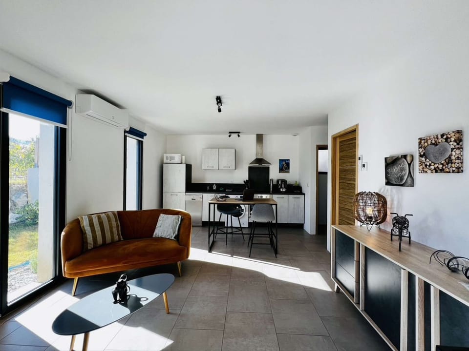 overview of the living room kitchen