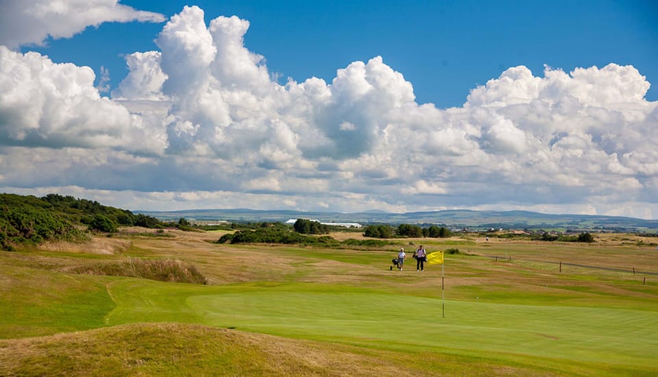 A view across beautiful, and tricky, Portland Golf Course in Troon!